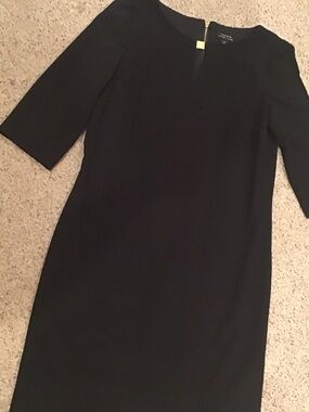 Tahari Arthur Levine Black 3/4 Sleeve Dress